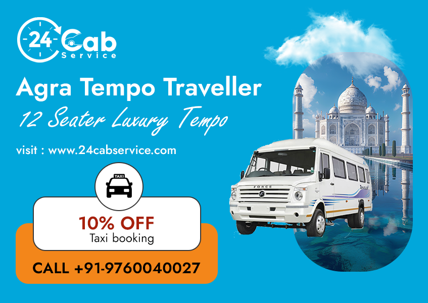 12 Seater Tempo Traveller on rent in Agra